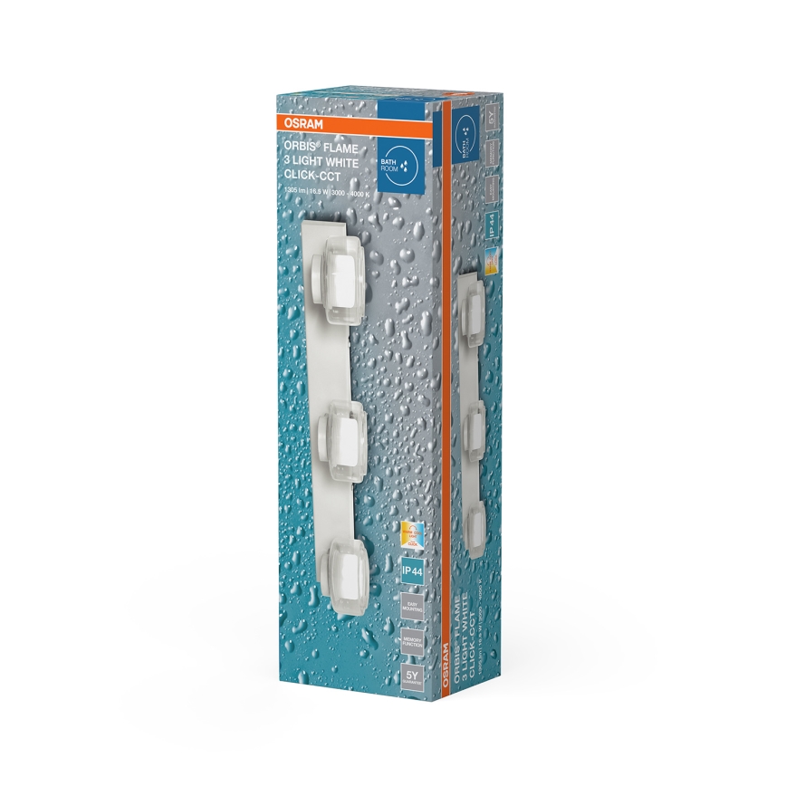 Osram - LED-wandlamp voor de badkamer ORBIS FLAME 3xLED/5,5W/230V 3000/4000K IP44 wit