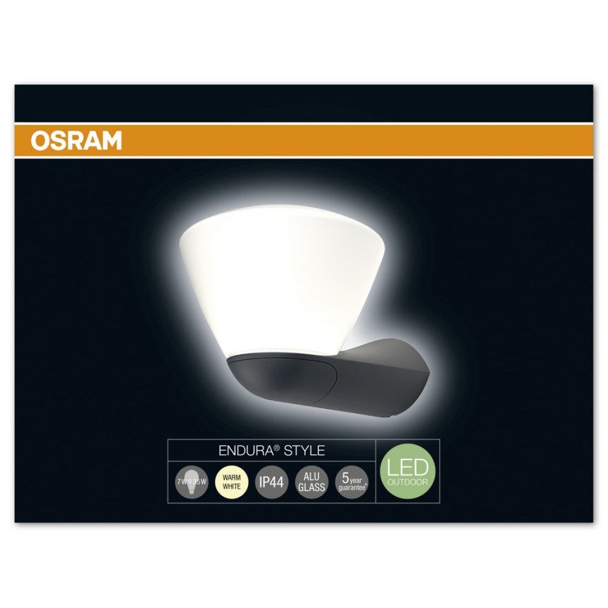 Osram - LED Wandlamp voor buiten ENDURA LED/7W/230V IP44 zwart 