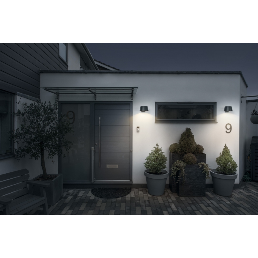 Osram - LED zonnewandlamp met sensor ENDURA STYLE LED/10,1W/4,2V 2000 mAh IP54 antraciet