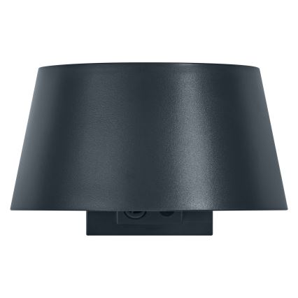 Osram - LED zonnewandlamp met sensor ENDURA STYLE LED/10,1W/4,2V 2000 mAh IP54 antraciet