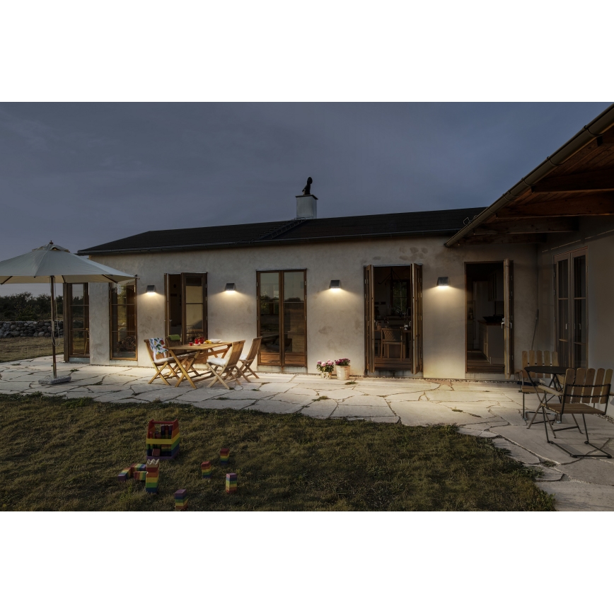 Osram - LED-zonne-wandlamp met sensor ENDURA STYLE LED/10,2W/4,2V 2000 mAh IP54 antraciet