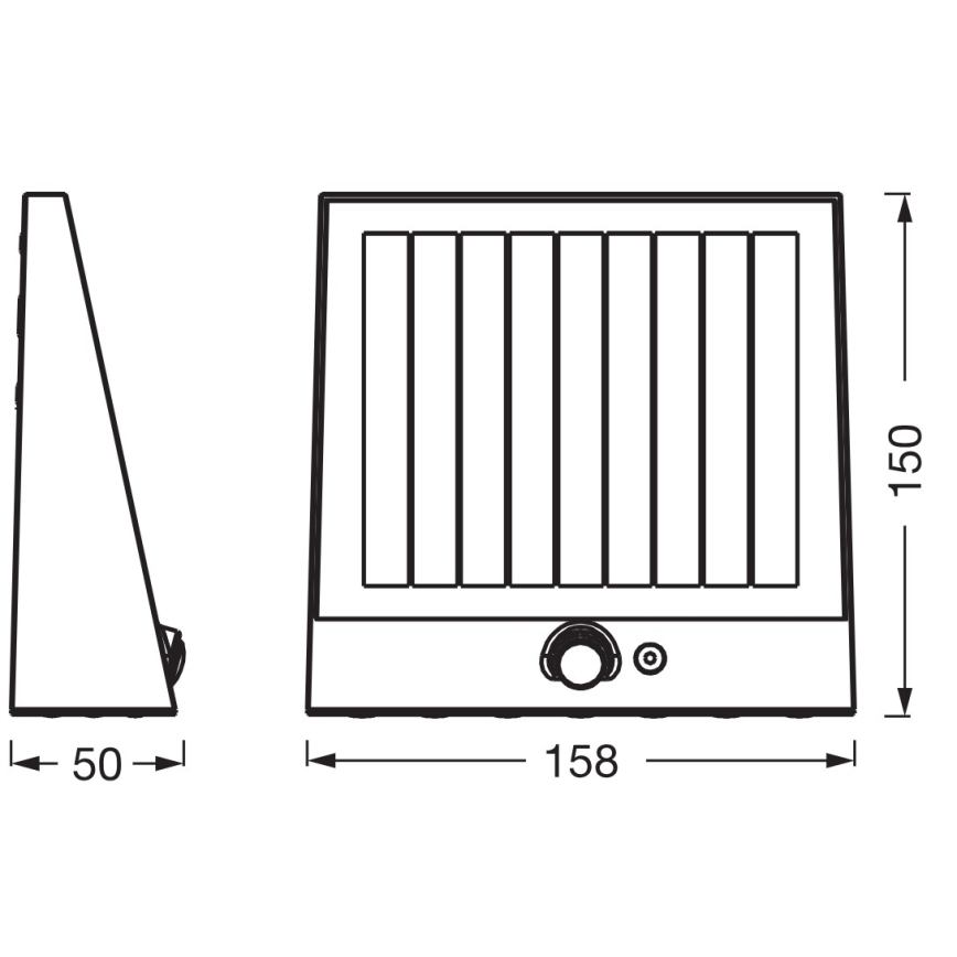 Osram - LED-zonne-wandlamp met sensor ENDURA STYLE LED/10,2W/4,2V 2000 mAh IP54 antraciet