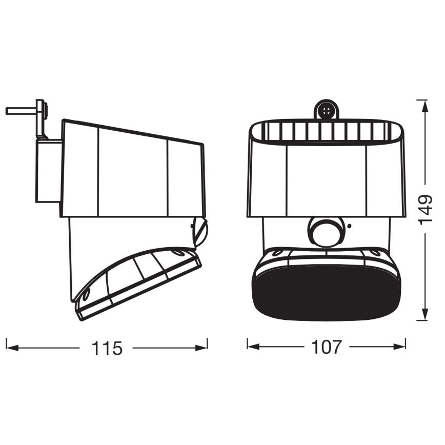 Osram - LED zonne-wandlamp met sensor ENDURA STYLE LED/10,3W/4,2V 2000 mAh IP54 antraciet