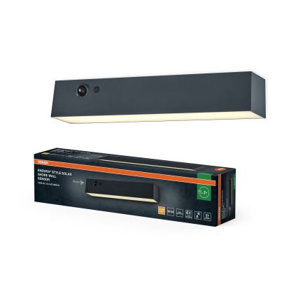 Osram - ENDURA STYLE LED zonne-wandlamp met geïntegreerde sensor LED/12,4W/4,2V 2000 mAh IP54 antraciet
