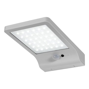 Osram - LED zonne-wandlamp met sensor DOORLED LED/3W/3,3V 2000 mAh IP44 zilver