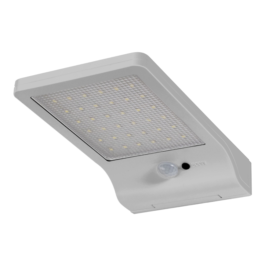 Osram - LED zonne-wandlamp met sensor DOORLED LED/3W/3,3V 2000 mAh IP44 zilver