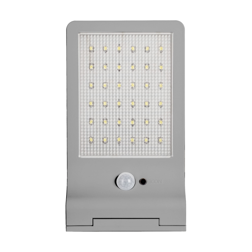 Osram - LED zonne-wandlamp met sensor DOORLED LED/3W/3,3V 2000 mAh IP44 zilver