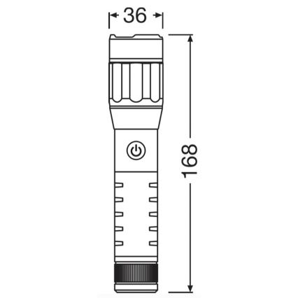 Osram - Dimbare oplaadbare LED-zaklamp LEDINSPECT PRO TORCH 500 LED/6W/3,7V 2200 mAh IP44