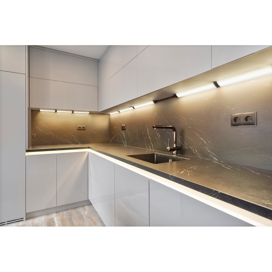 Osram - LINEAR ANGLE LED dimbare onderbouwarmatuur met bewegingssensor, 5W/230V, 3000/4000/6500K, 35 cm, zwart