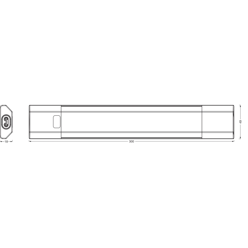 Osram - LINEAR EDGE LED dimbare onderbouwlamp met bewegingssensor, 4W, 230V, 3000/4000/6500K, 30 cm, zwart