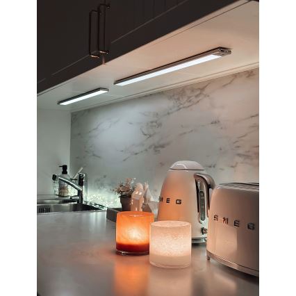 Osram - LED onderbouwlamp met bewegings- en schemersensor LINEAR LED/3,2W/3,7V 500 mAh 3000/4000/6500K 40 cm grijs