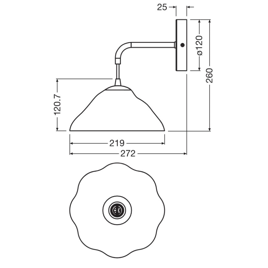 Osram - Muurlamp LOTUS LEAF 1xE14/5,5W/230V