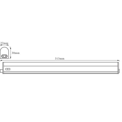Osram - Onderbouwarmatuur BATTEN LED/4W/230V 30 cm