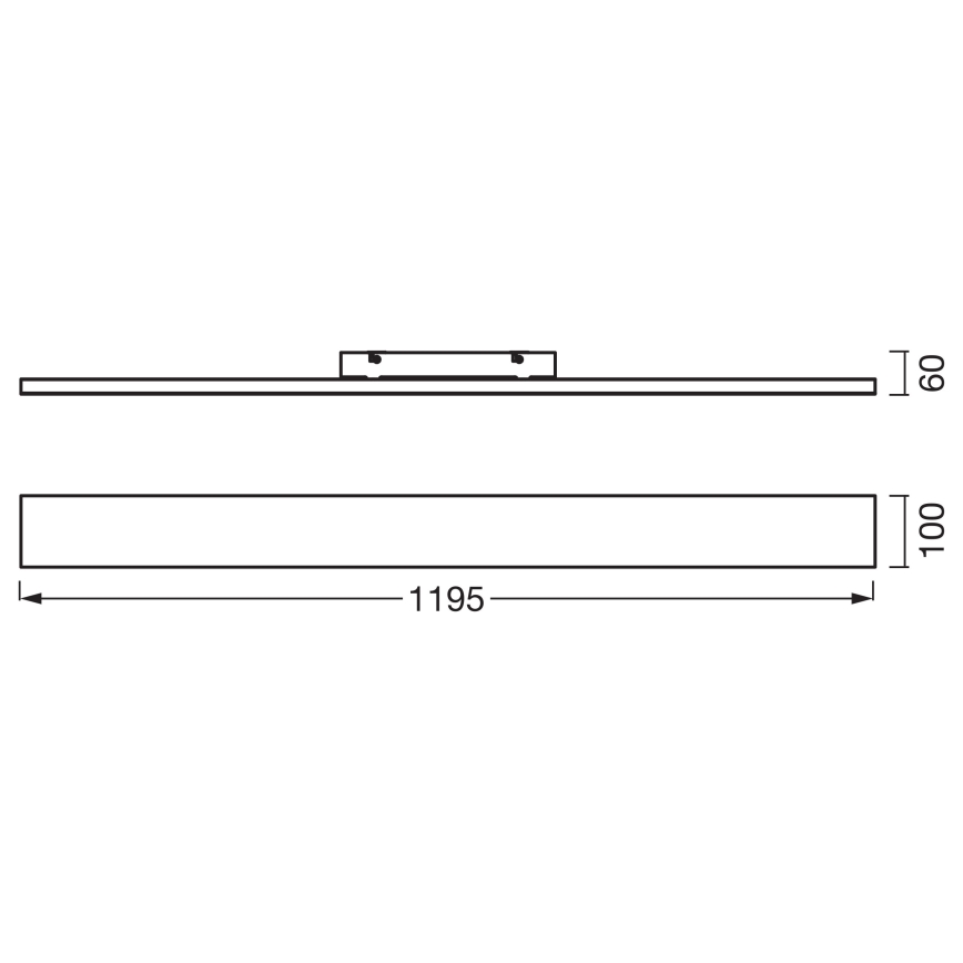 Osram - Opbouw LED-paneel PLANON LED/30W/230V 3000K 10x120 cm wit