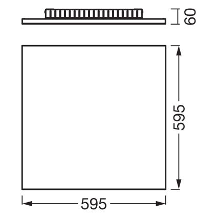 Osram - Opbouw-LED-paneel PLANON LED/40W/230V 3000K 60x60 cm wit