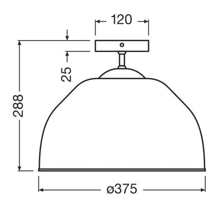 Osram - Opbouwkroonluchter CAMEL BELL 1xE27/9W/230V Ø 37,5 cm