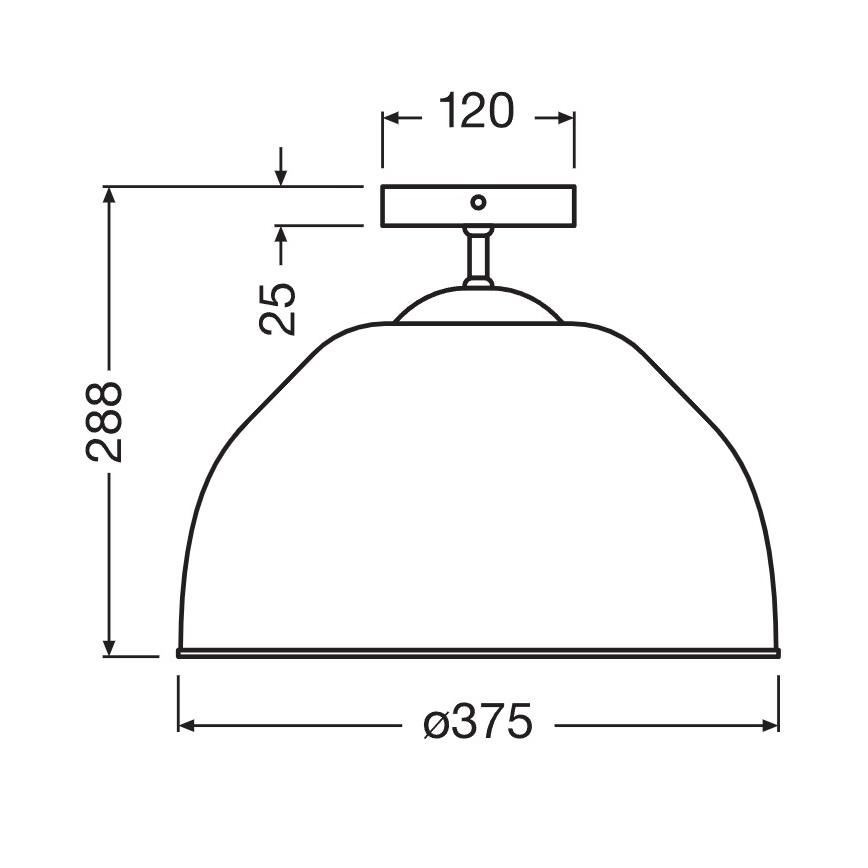 Osram - Opbouwkroonluchter CAMEL BELL 1xE27/9W/230V Ø 37,5 cm