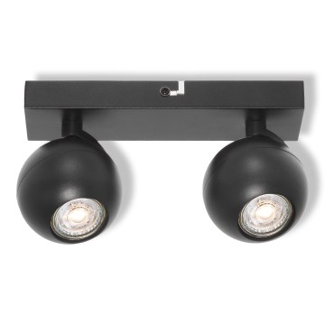 Osram - Opbouwspot SPOT SPHERAL 2xGU10/6W/230V zwart