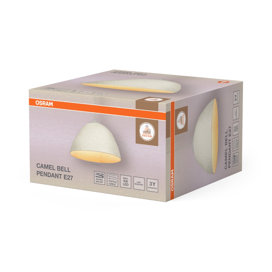 Osram - Pendellamp met kabel CAMEL BELL 1xE27/9W/230V Ø 37,5 cm