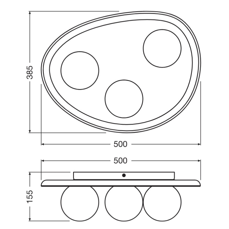 Osram - Plafondlamp ACACIA NEST 3xG9/5W/230V acaciahout