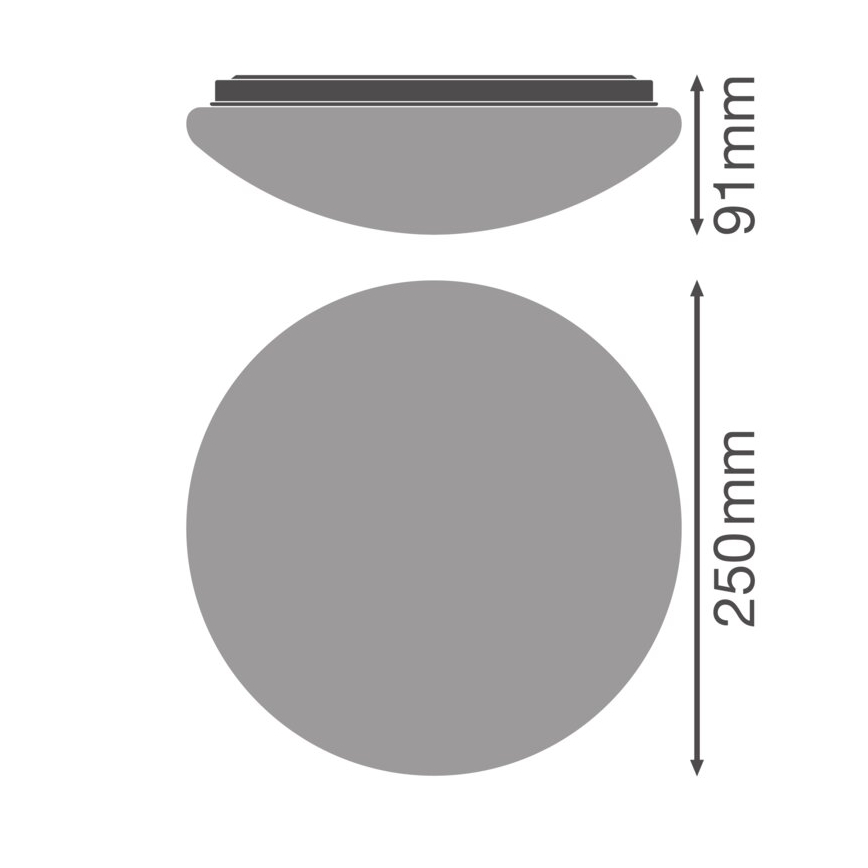 Osram - Plafondlamp CEILING ESSENTIAL 1xE27/25W/230V Ø 25 cm wit