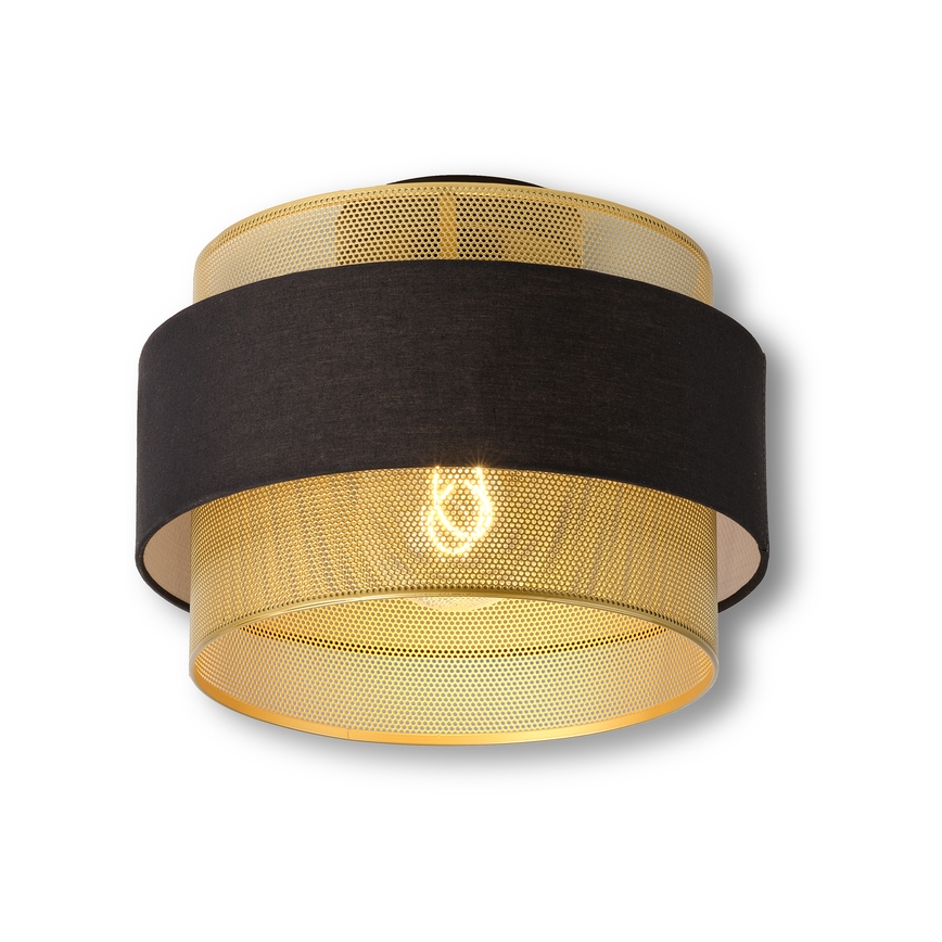 Osram - Plafondlamp DECOR HORNET 1xE27/10W/230V Ø 30 cm zwart/goud