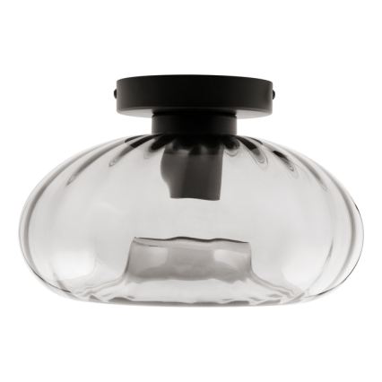 Osram - Plafondlamp DECOR SMOKE 1xE27/12W/230V Ø 28 cm zwart/rookgrijs