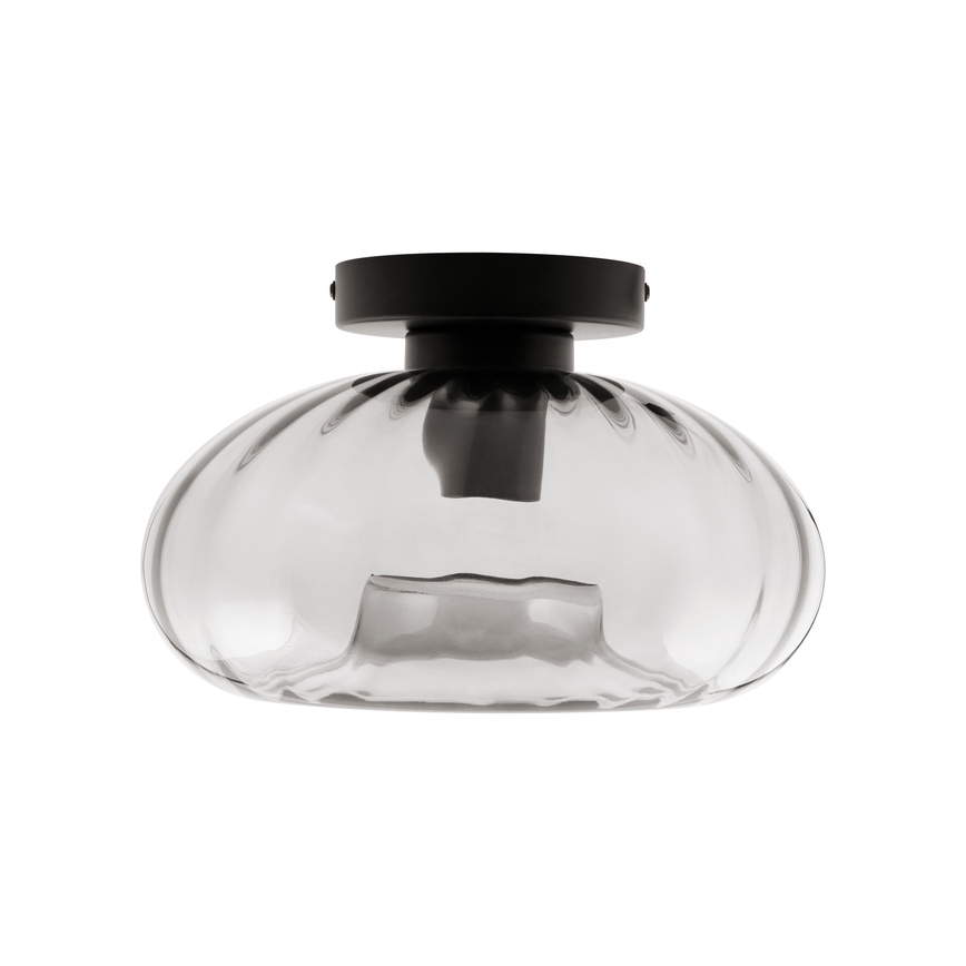 Osram - Plafondlamp DECOR SMOKE 1xE27/12W/230V Ø 28 cm zwart/rookgrijs