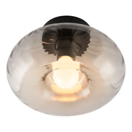 Osram - Plafondlamp DECOR SMOKE 1xE27/12W/230V Ø 28 cm zwart/rookgrijs