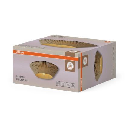 Osram - Plafondlamp DECOR STRIPES 1xE27/10W/230V Ø 40,5 cm beige