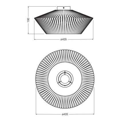 Osram - Plafondlamp DECOR STRIPES 1xE27/10W/230V Ø 40,5 cm beige