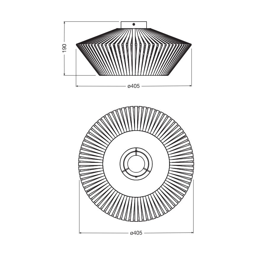 Osram - Plafondlamp DECOR STRIPES 1xE27/10W/230V Ø 40,5 cm beige