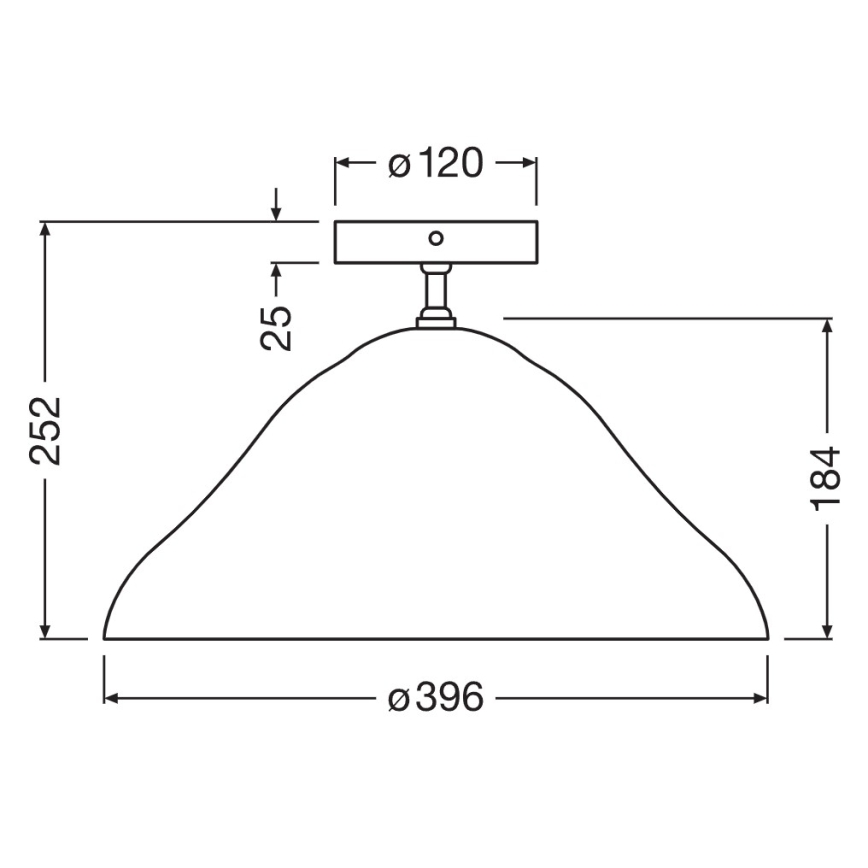 Osram - Plafondlamp LOTUS LEAF 1xE27/9W/230V Ø 39,6 cm