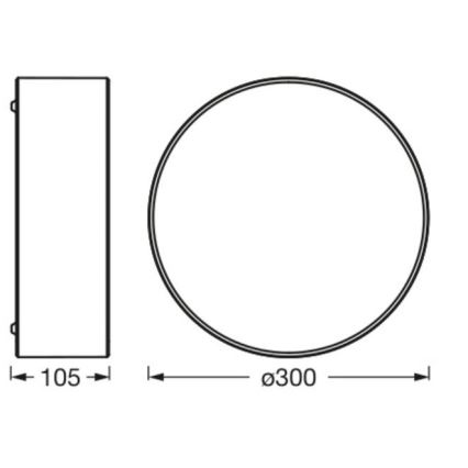 Osram - Plafondlamp ORBIS PARIS 1xE27/25W/230V diam. 30 cm crèmekleurig