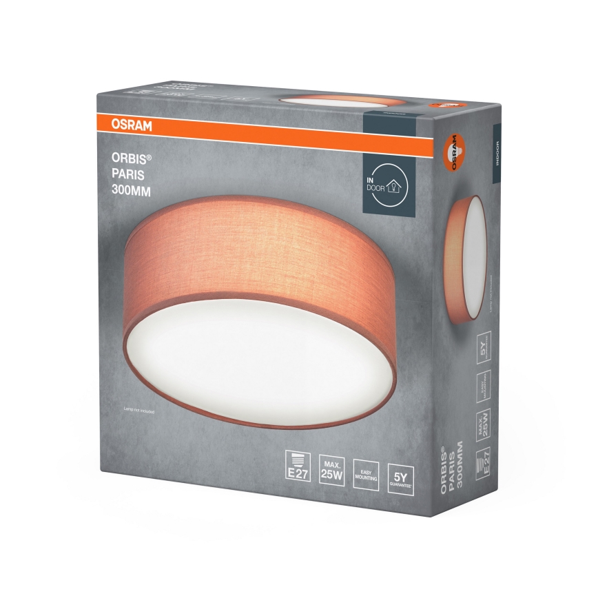 Osram - Plafondlamp ORBIS PARIS 1xE27/25W/230V Ø 30 cm bruin