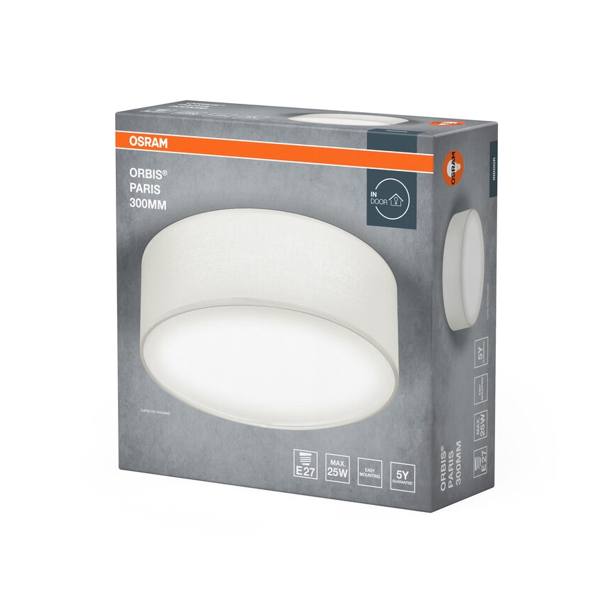 Osram - Plafondlamp ORBIS PARIS 1xE27/25W/230V Ø 30 cm wit