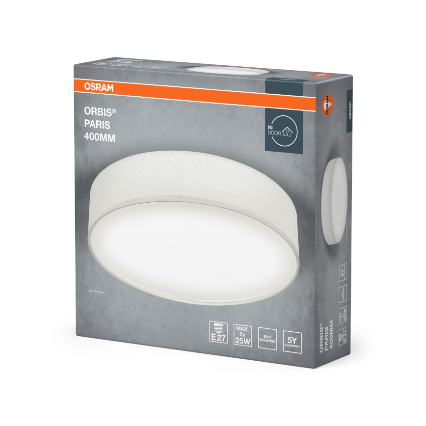 Osram - Plafondlamp ORBIS PARIS 2xE27/25W/230V Ø 40 cm wit
