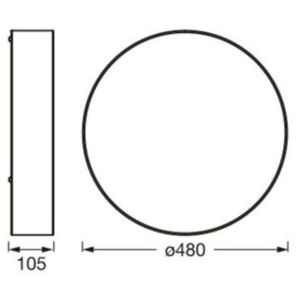 Osram - Plafondlamp ORBIS PARIS 3xE27/15W/230V Ø 48 cm bruin