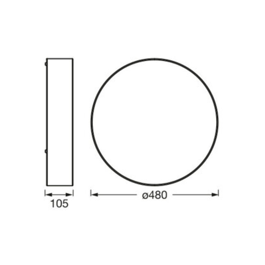 Osram - Plafondlamp ORBIS PARIS 3xE27/15W/230V Ø 48 cm bruin