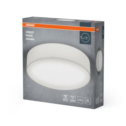 Osram - Plafondlamp ORBIS PARIS 3xE27/25W/230V pr. 48 cm wit