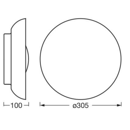 Osram - Plafonnière ORBIS MILAN 2xE27/10W/230V Ø 30,5 cm zwart