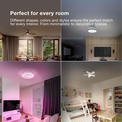 Osram - dimbare RGB-LED plafondlamp met ventilator CIERZO LED/35W/230V 3000-6500K + afstandsbediening