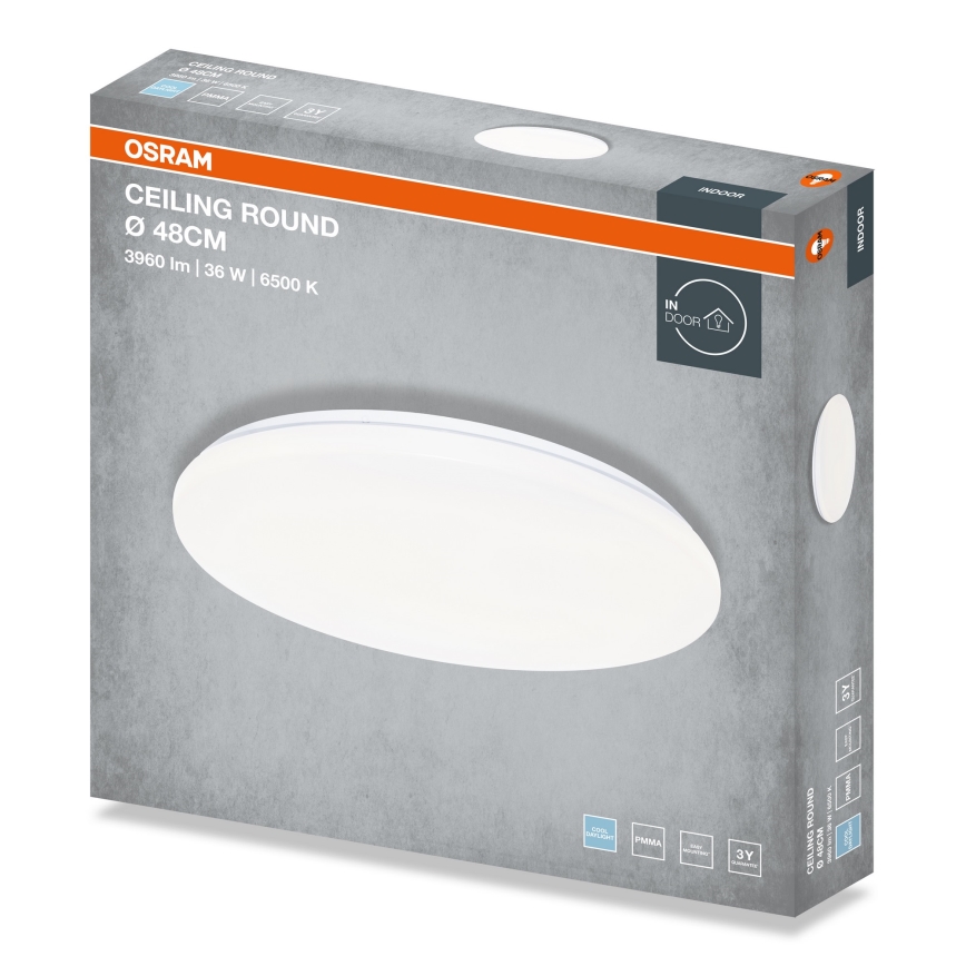 Osram - Ronde LED-plafondarmatuur LED/36W/230V 6500K Ø 48 cm wit
