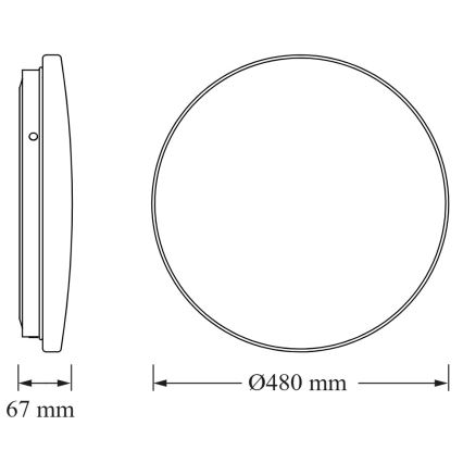 Osram - Ronde LED-plafondarmatuur LED/36W/230V 6500K Ø 48 cm wit