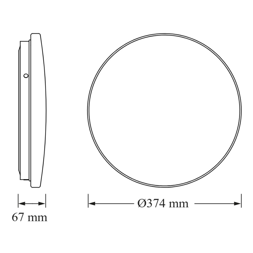 Osram - ROUND LED-plafondlamp, 24 W, 230 V, Ø 37 cm