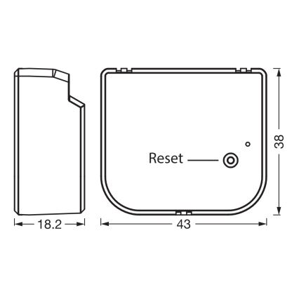 Osram - Schakelmodule voor het bedienen van jaloezieën, rolluiken en gordijnen SMART+ 230V Wi-Fi