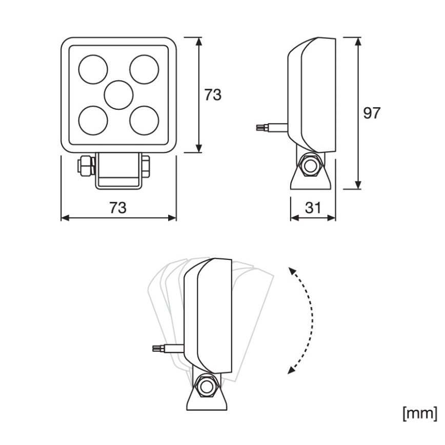 Osram - Set van 2 LED-spots voor auto's LEDRIVING WL VX70-WD LED/8W/12/24V 6000K IP67
