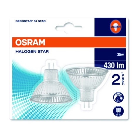 Osram - SET van 2 Halogeenlampen DECOSTAR GU5,3 / 35W / 12V 2900K