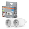 Osram - Set van 2 slimme stekkers SMART+ MATTER SCHUKO 2300W/230V/10A Wi‑Fi wit