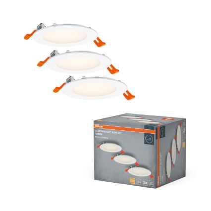 Osram - Set van 3 LED-inbouwspots SPOT LED/8W/230V 3000K Ø 12 cm wit